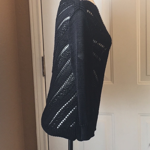 WHBM black pullover knitted top/sweater size medium - Picture 3 of 13